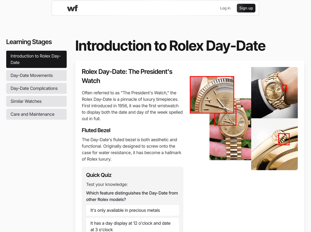 WatchFluent's Interactive Learning Platform